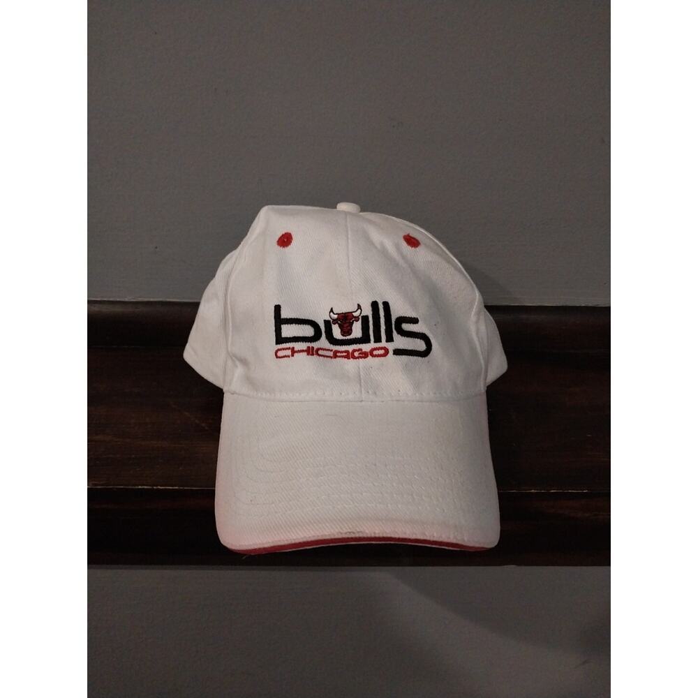 NBA Chicago Bulls Hat Cap Vintage Hook Loop White Kick 10 Pro Gear Basketball